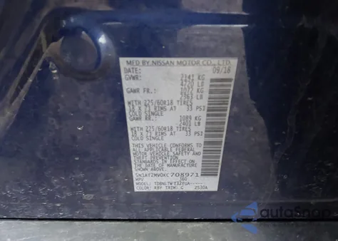 2019 Nissan Rogue Sv z USA, uszkodzony, nr VIN 5N1AT2MV0KC708971